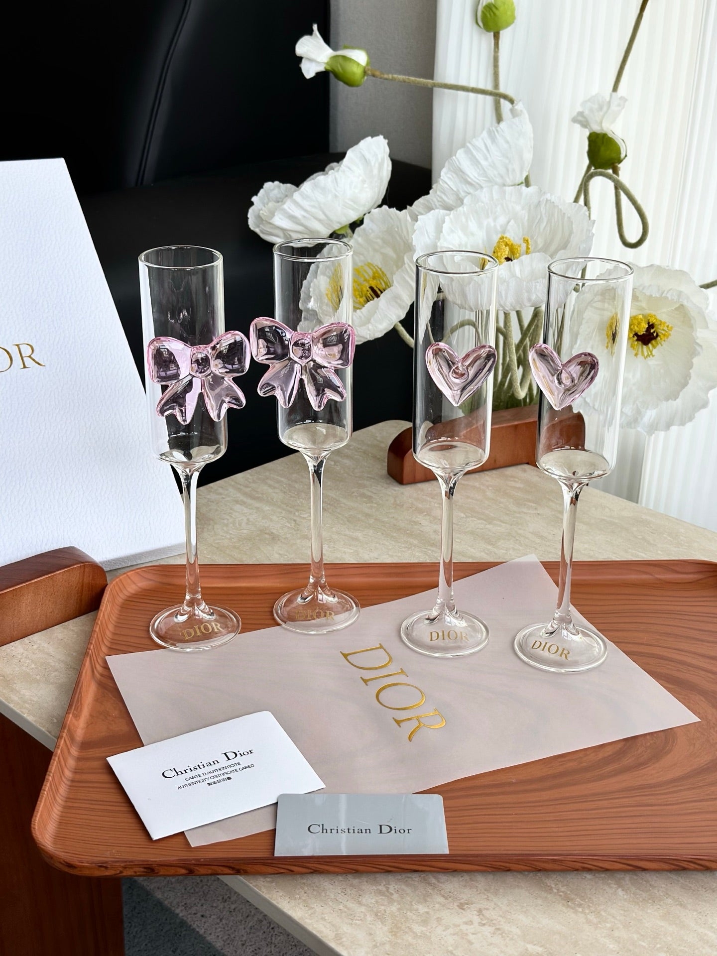 CHRISTIAN CHAMPAGNE GLASS SET 2.0