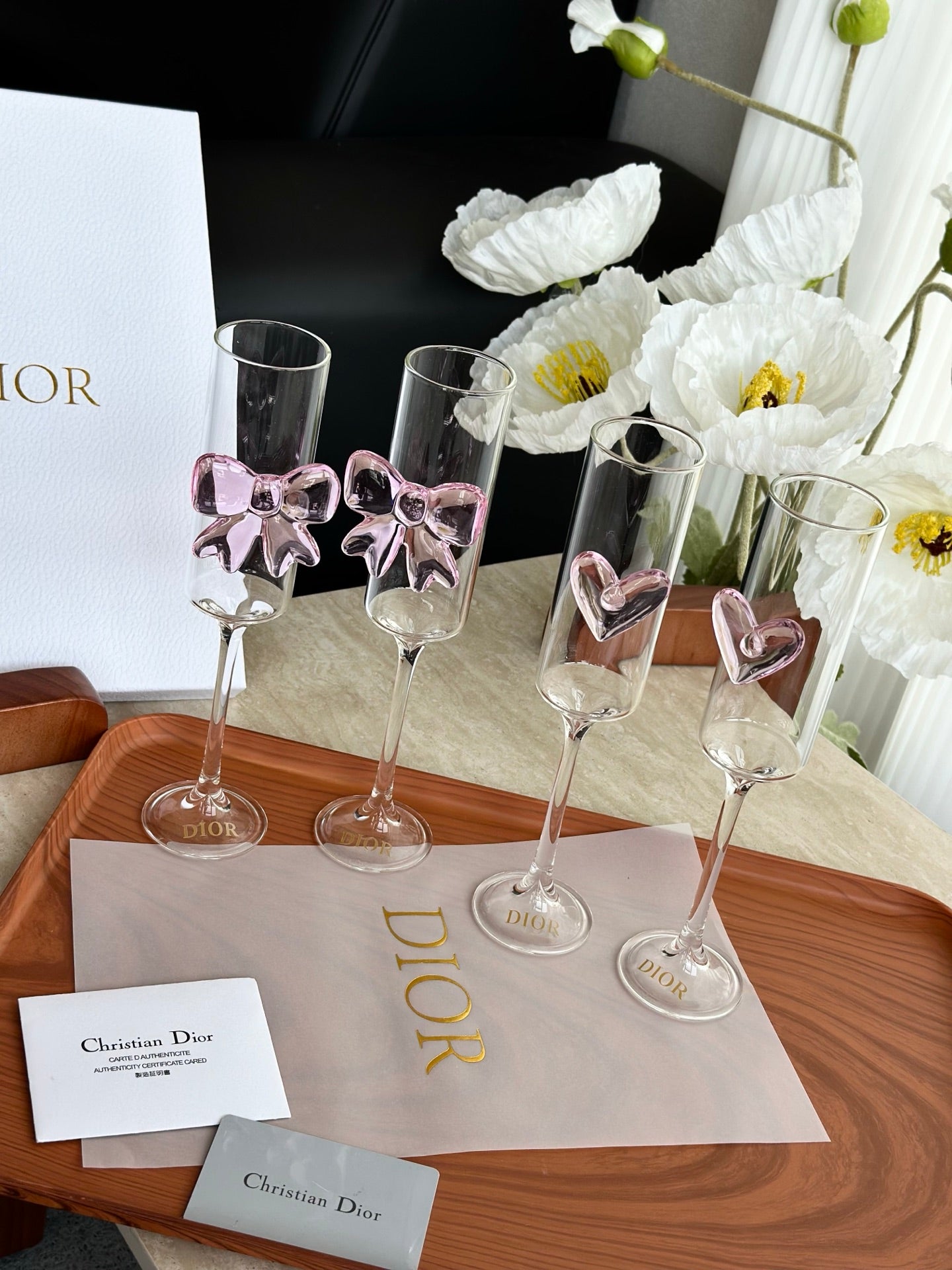 CHRISTIAN CHAMPAGNE GLASS SET 2.0