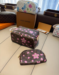 CUSTOM LV VANITY POUCH SET (SAKURA)