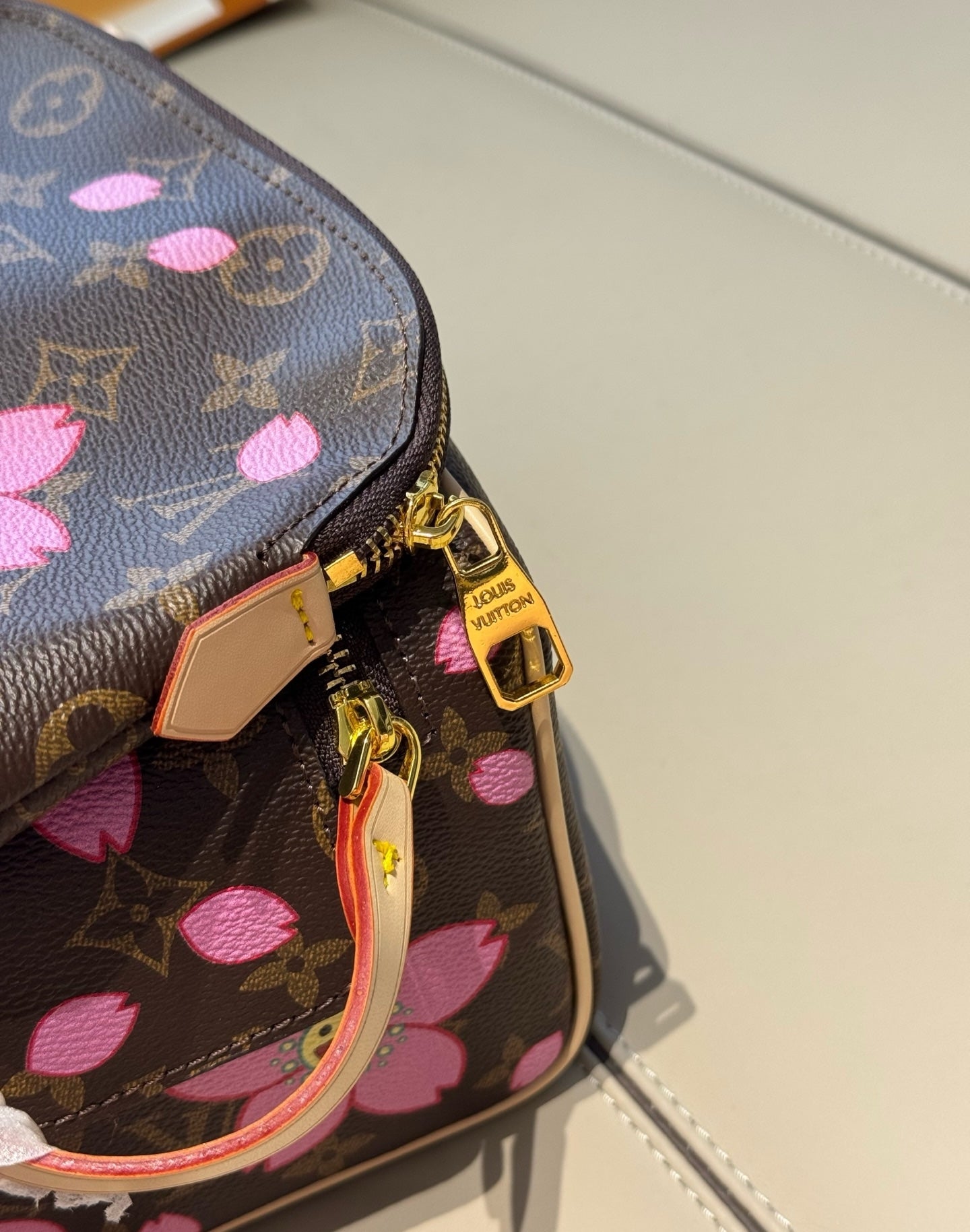 CUSTOM LV VANITY POUCH SET (SAKURA)