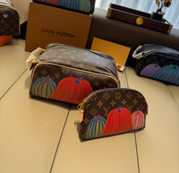 CUSTOM LV VANITY POUCH SET (YAYOI PUMPKIN)