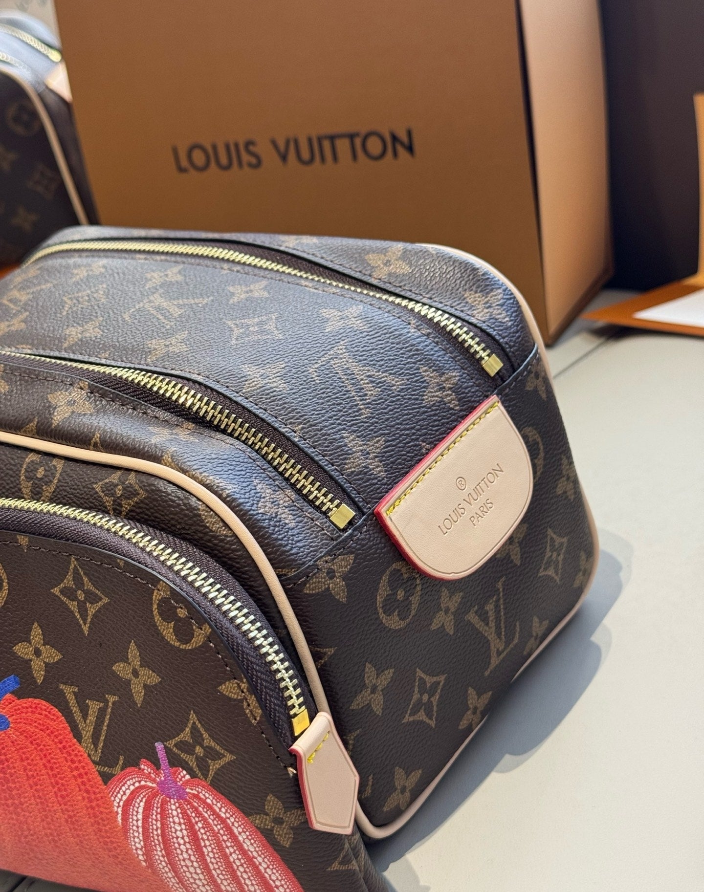 CUSTOM LV VANITY POUCH SET (YAYOI PUMPKIN)