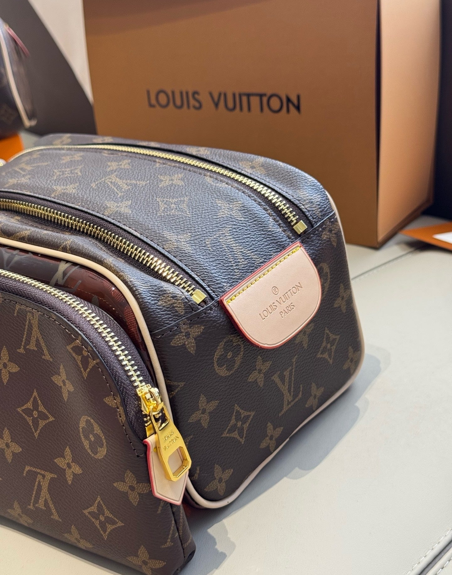 CUSTOM LV VANITY POUCH SET