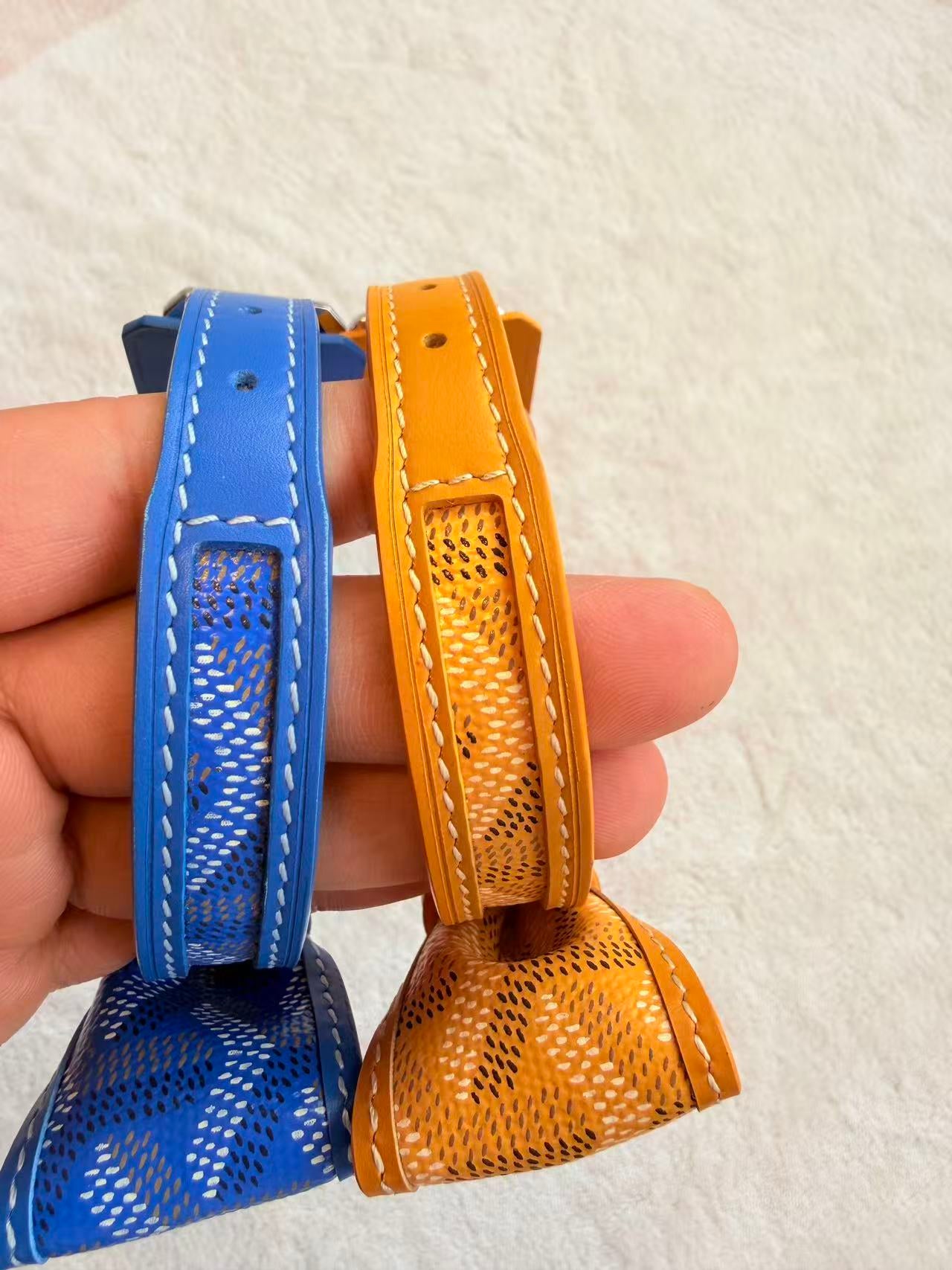 GOYARD DOG COLLAR AND LEASH (BOWTIE)