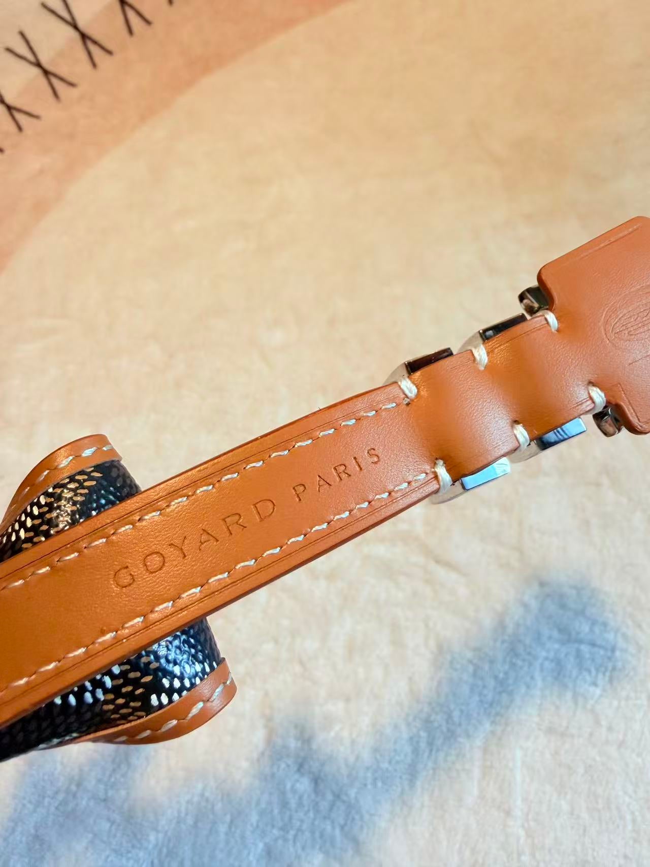 GOYARD DOG COLLAR AND LEASH (BOWTIE)