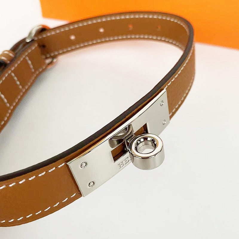 HERMES DOG COLLAR AND LEASH