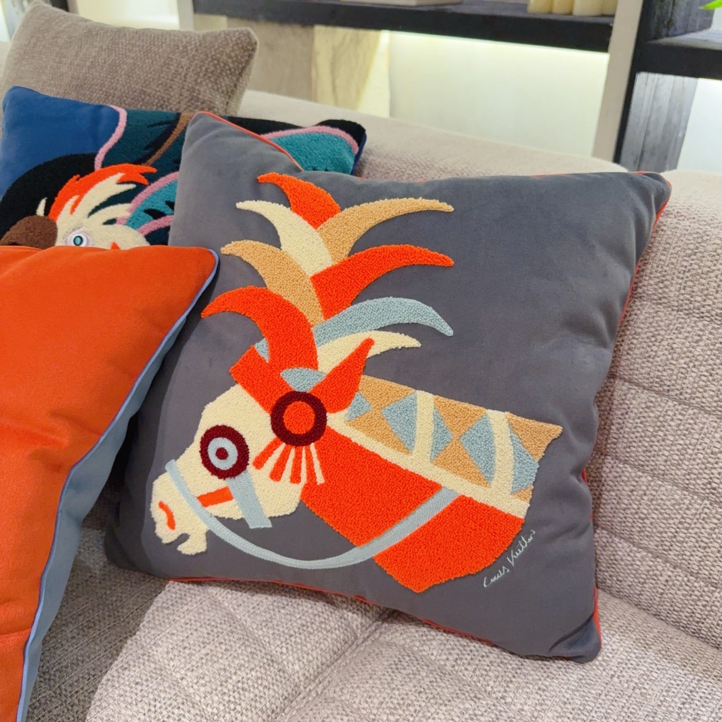 CUSTOM LV ANIMALI HORSE PILLOW