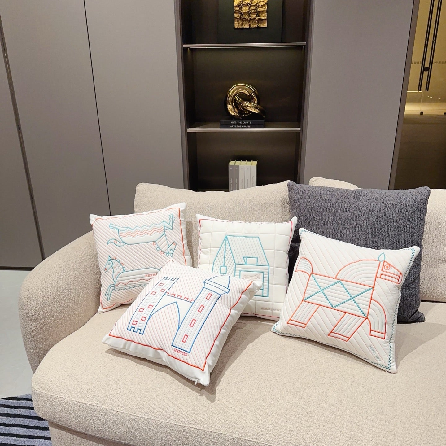 HERMES WOOL EPOPEE PILLOW