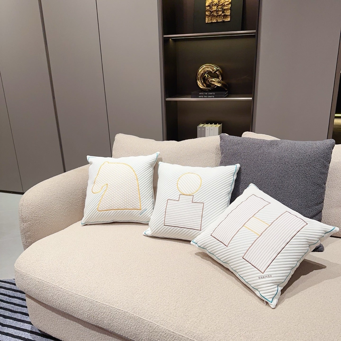 HERMES WOOL OBJECT H PILLOW