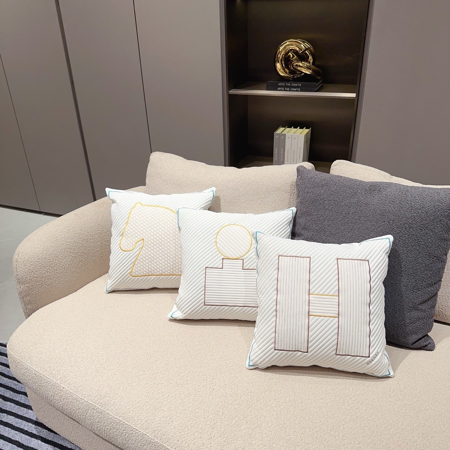 HERMES WOOL OBJECT H PILLOW