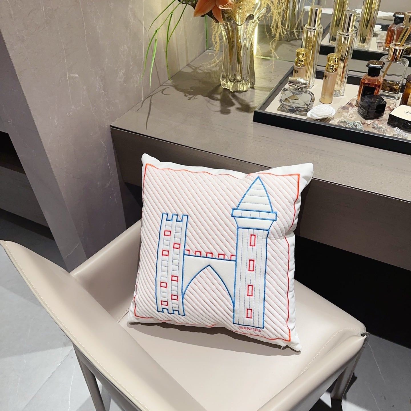 HERMES WOOL CASTLE PILLOW