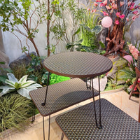 CUSTOM GOYARD FOLDING ROUND TABLE