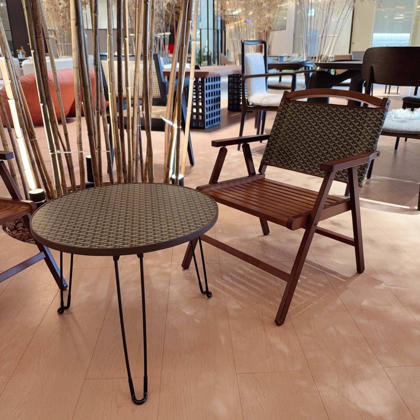 CUSTOM GOYARD FOLDING CHAIR