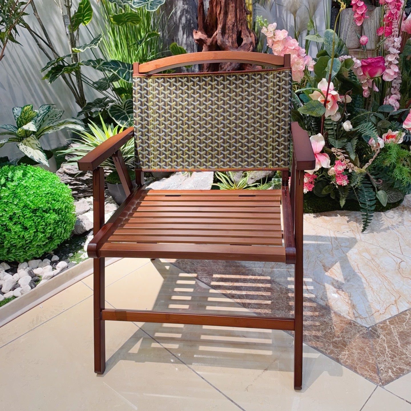 CUSTOM GOYARD FOLDING CHAIR