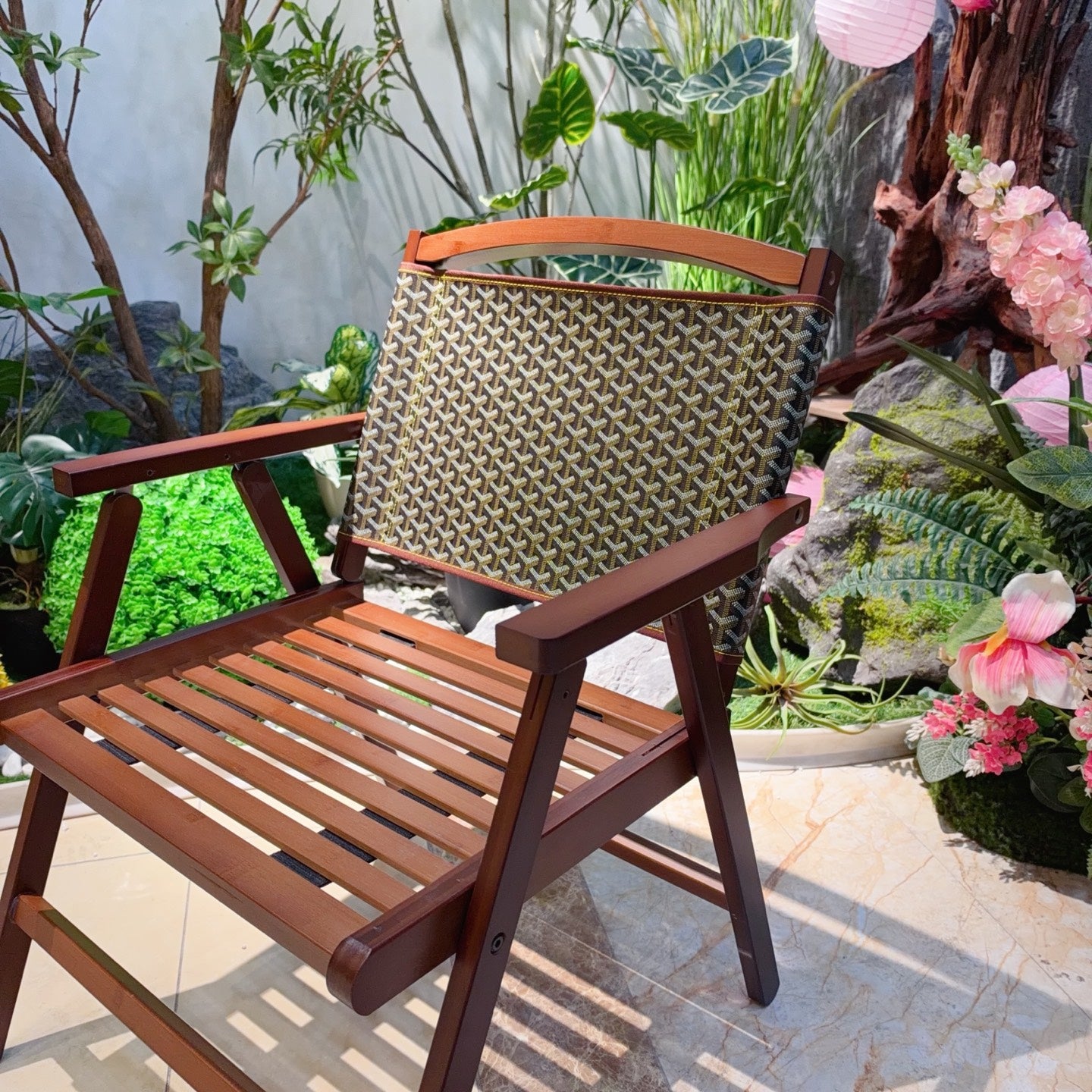 CUSTOM GOYARD FOLDING CHAIR