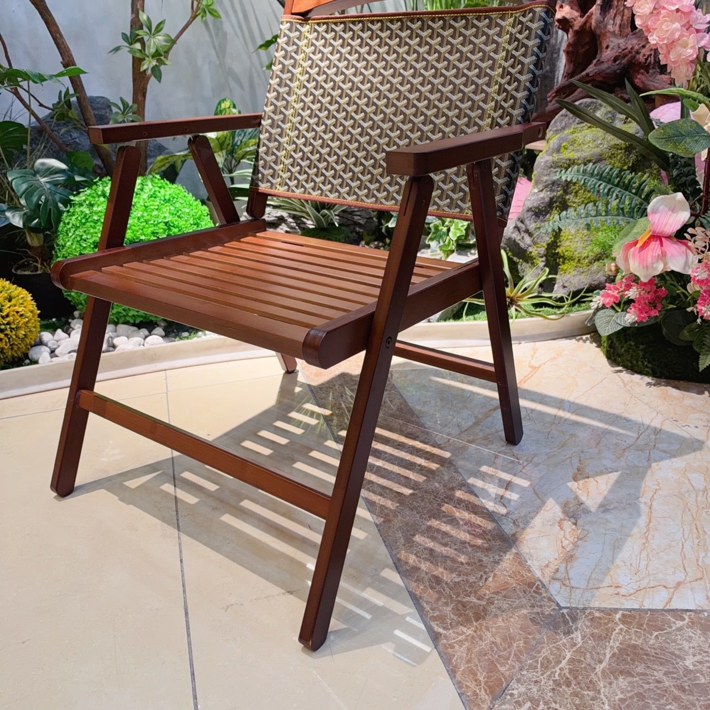 CUSTOM GOYARD FOLDING CHAIR