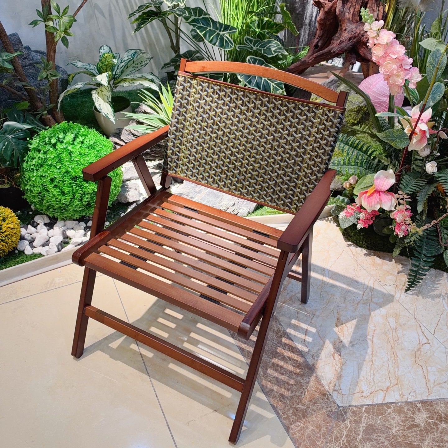 CUSTOM GOYARD FOLDING CHAIR