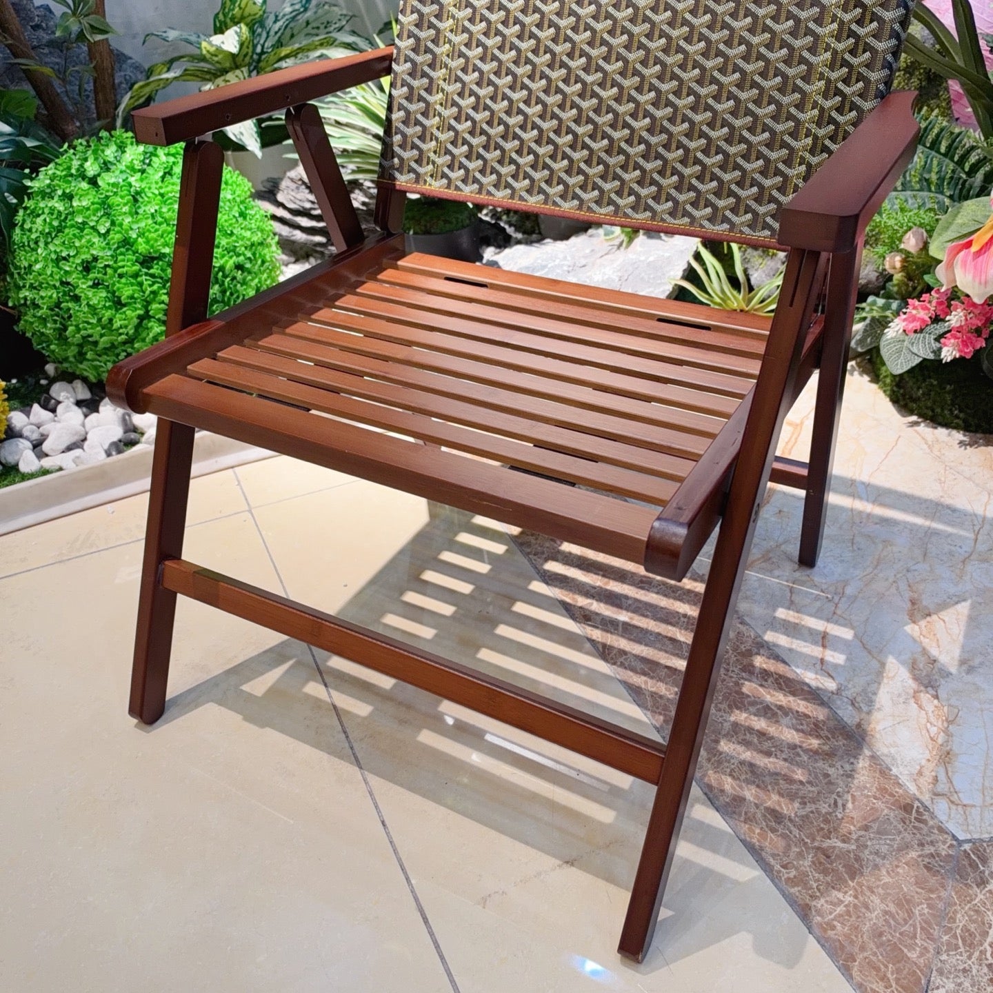 CUSTOM GOYARD FOLDING CHAIR