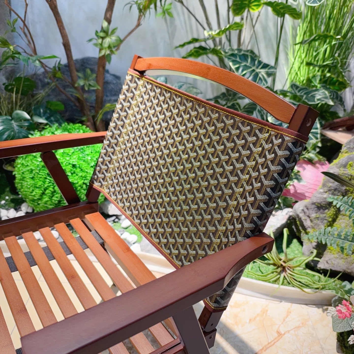 CUSTOM GOYARD FOLDING CHAIR