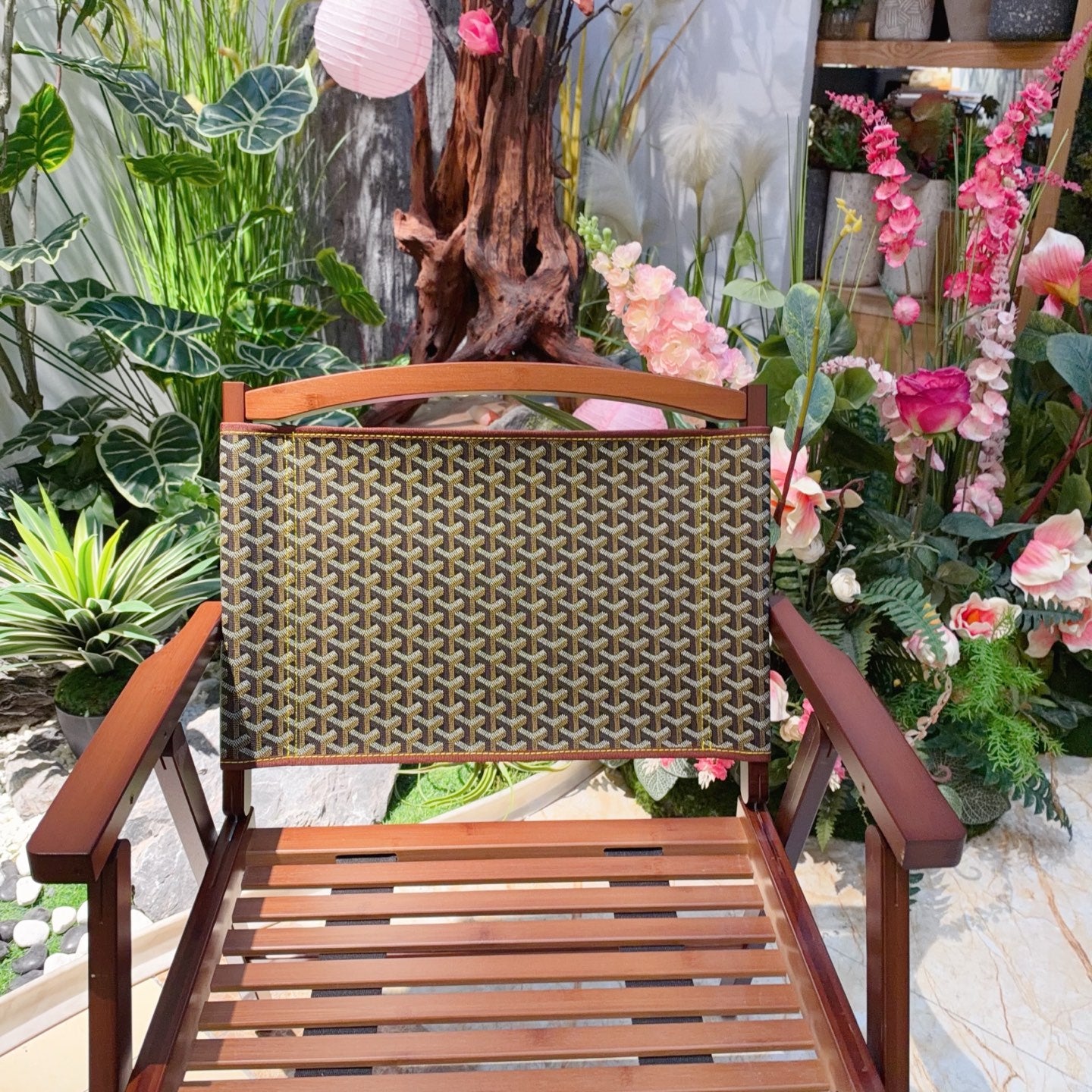 CUSTOM GOYARD FOLDING CHAIR