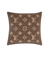 CUSTOM LV WOOL THROW PILLOW