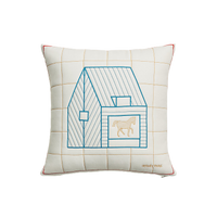 HERMES WOOL LES CABANES PILLOW