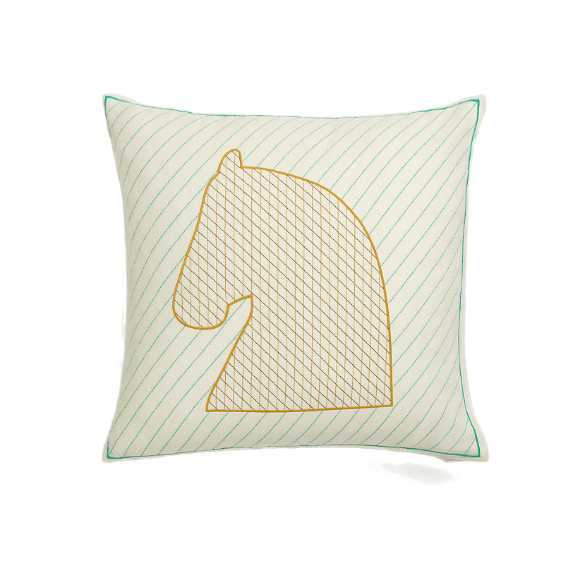 HERMES WOOL HORSE PILLOW