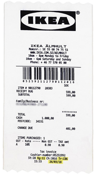 RECEIPT RUG