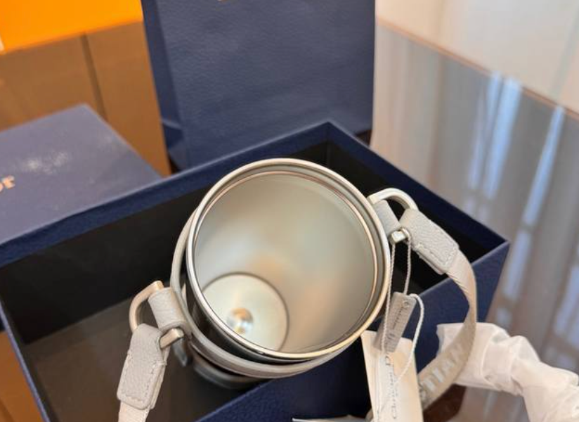 CUSTOM MONOGRAM STEEL MUG WITH SHOULDER STRAP