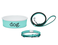 TIFFANY DOG BOWL, COLLAR AND LEASH