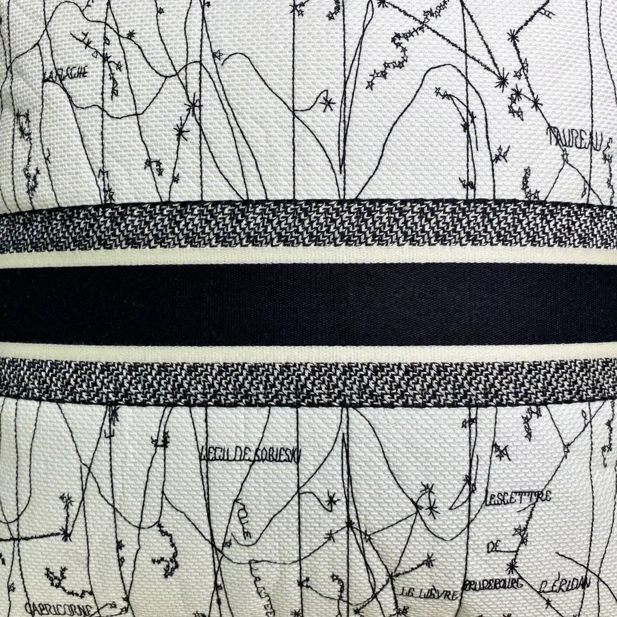 CHRISTIAN BLACK WORLD MOTIF PILLOW