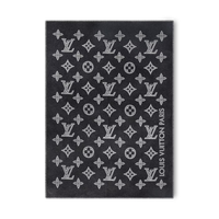 CUSTOM LV MONOGRAM SHADOW THROW BLANKET (GREY)