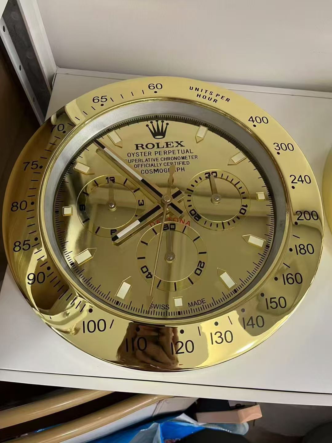 ROLEX DAYTONA GOLD WALL CLOCK