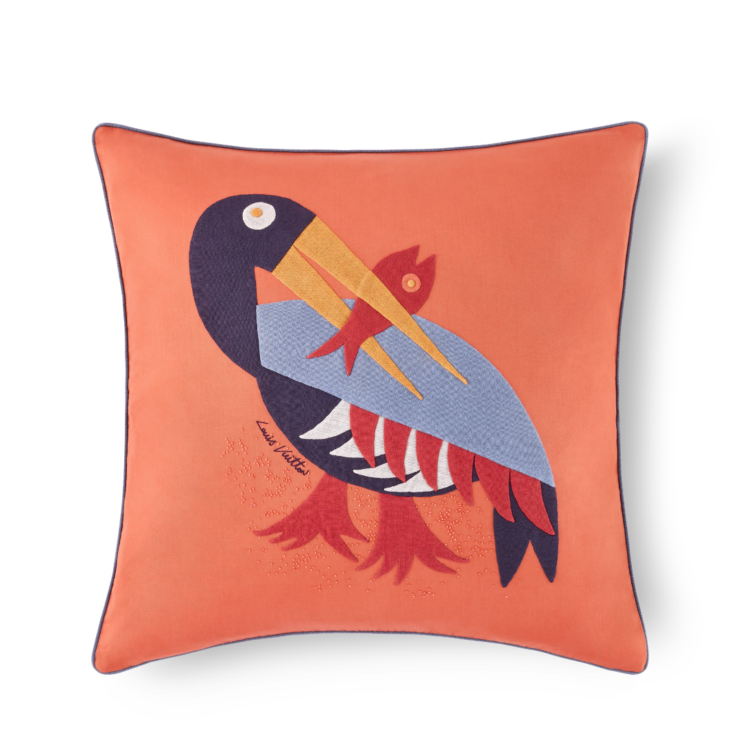 CUSTOM LV ANIMALI PELICAN PILLOW