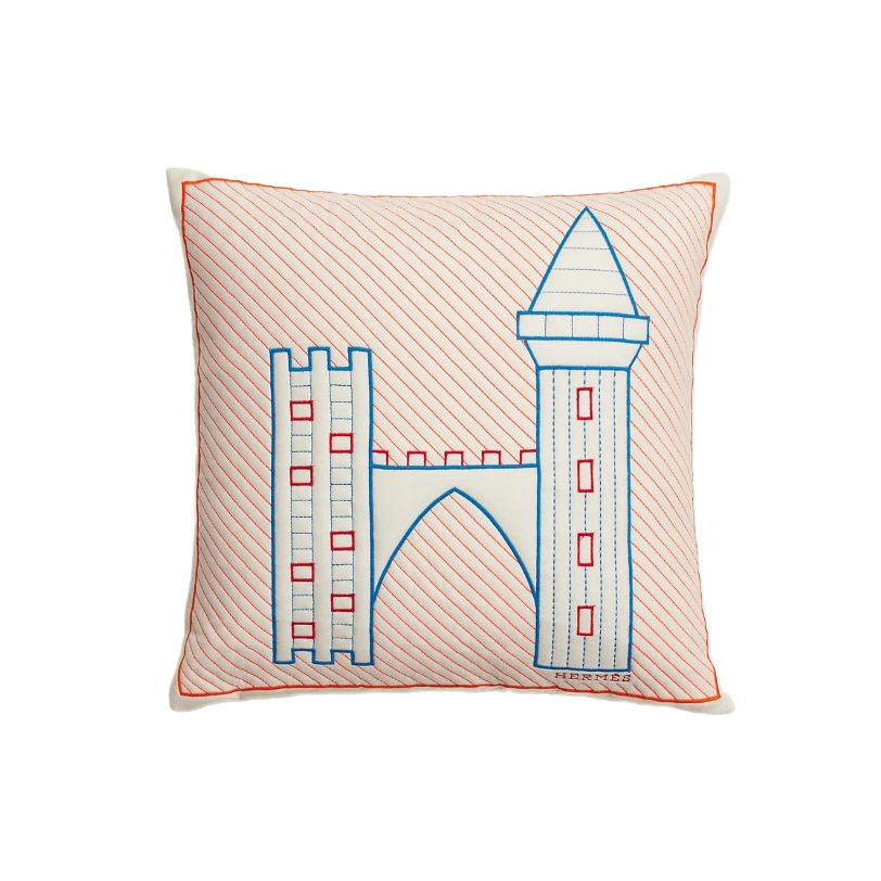 HERMES WOOL CASTLE PILLOW