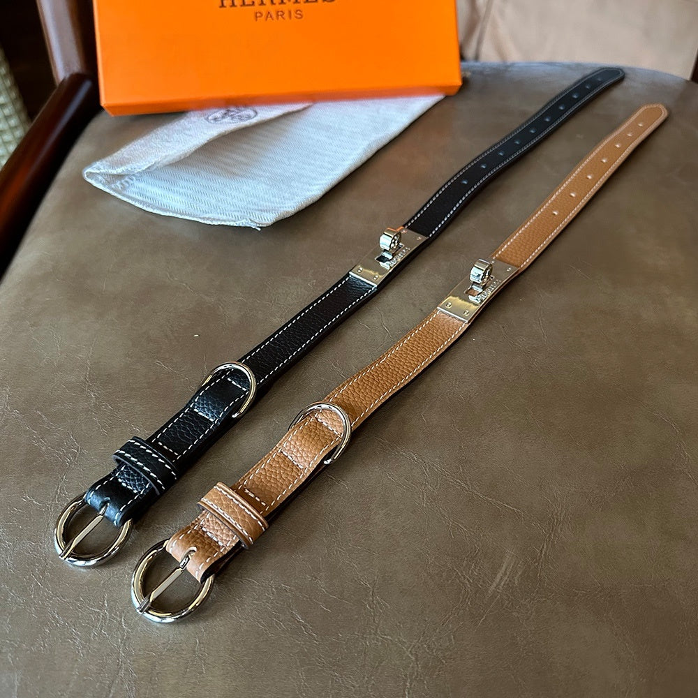 HERMES DOG COLLAR AND LEASH