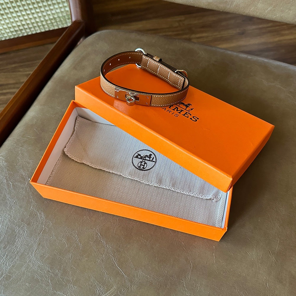 HERMES DOG COLLAR AND LEASH