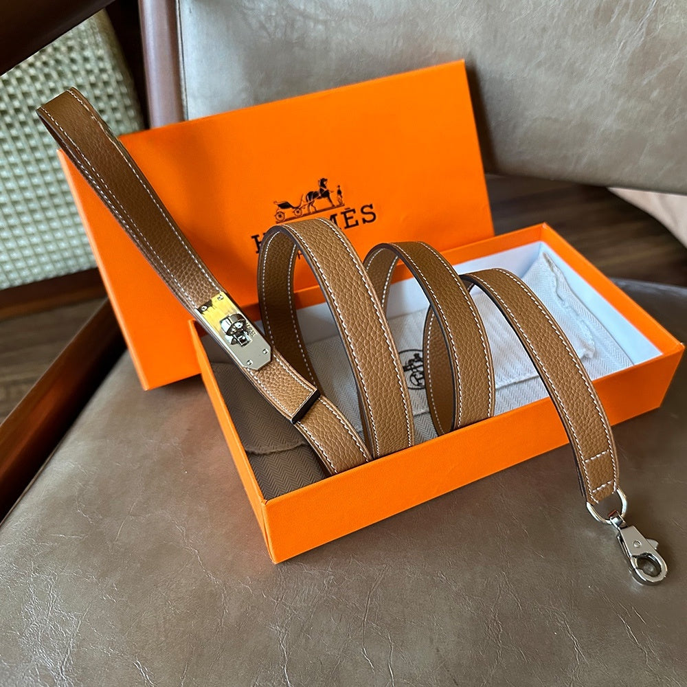 HERMES DOG COLLAR AND LEASH