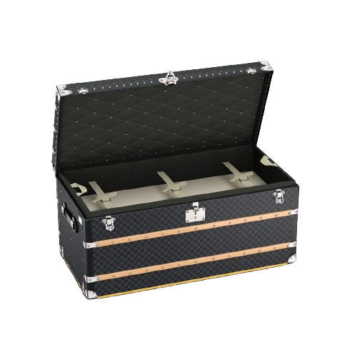 CUSTOM LV BLACK CHECKERED TRUNK