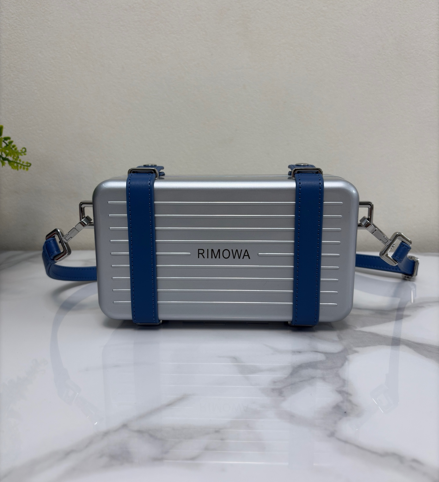 CHRISTIAN CROSS-BODY CLUTCH (BLUE)