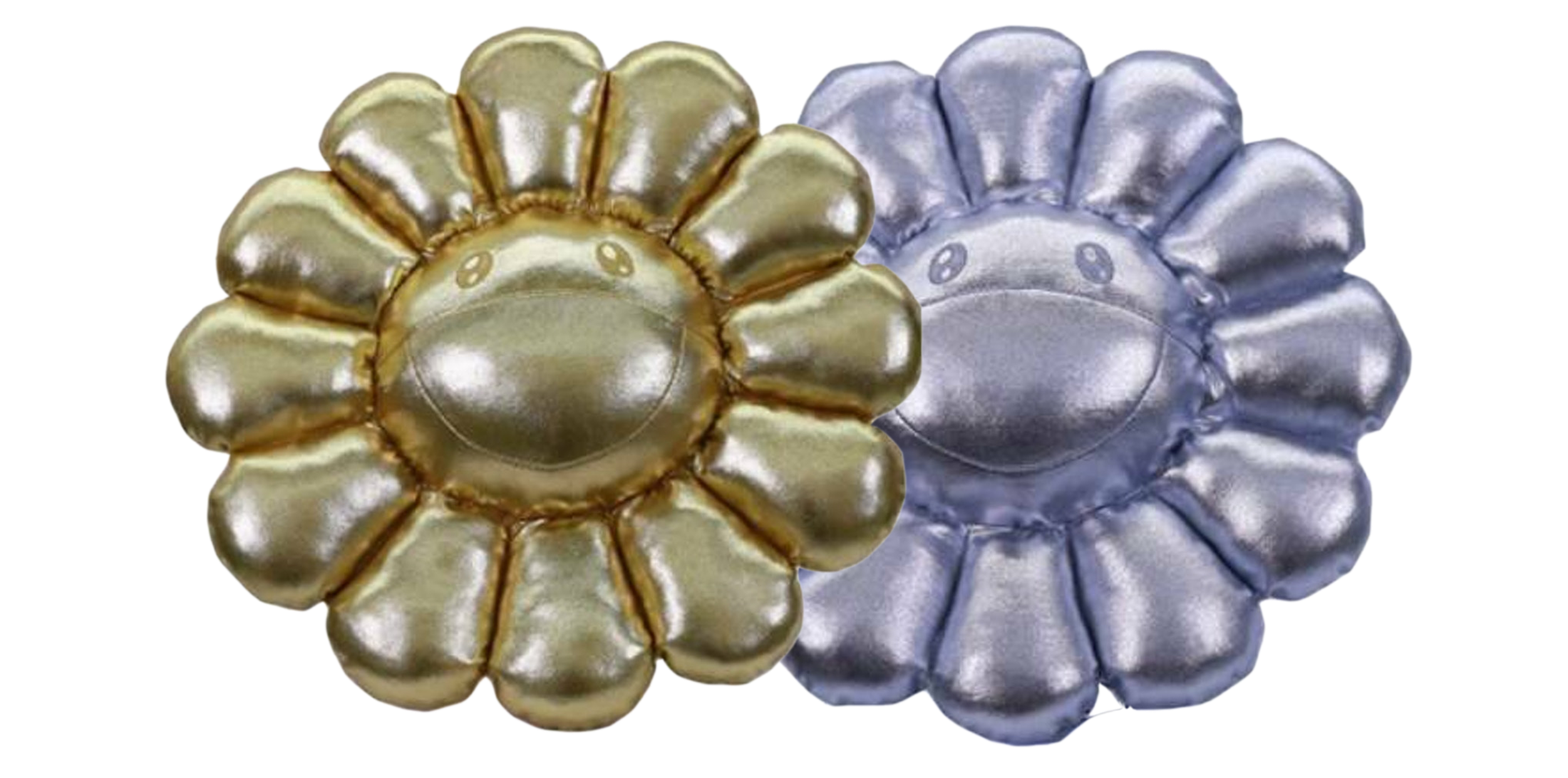 GOLD & SILVER MURAKAMI FLOWER PLUSH