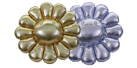 GOLD & SILVER MURAKAMI FLOWER PLUSH