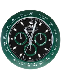 ROLEX DAYTONA GREEN WALL CLOCK