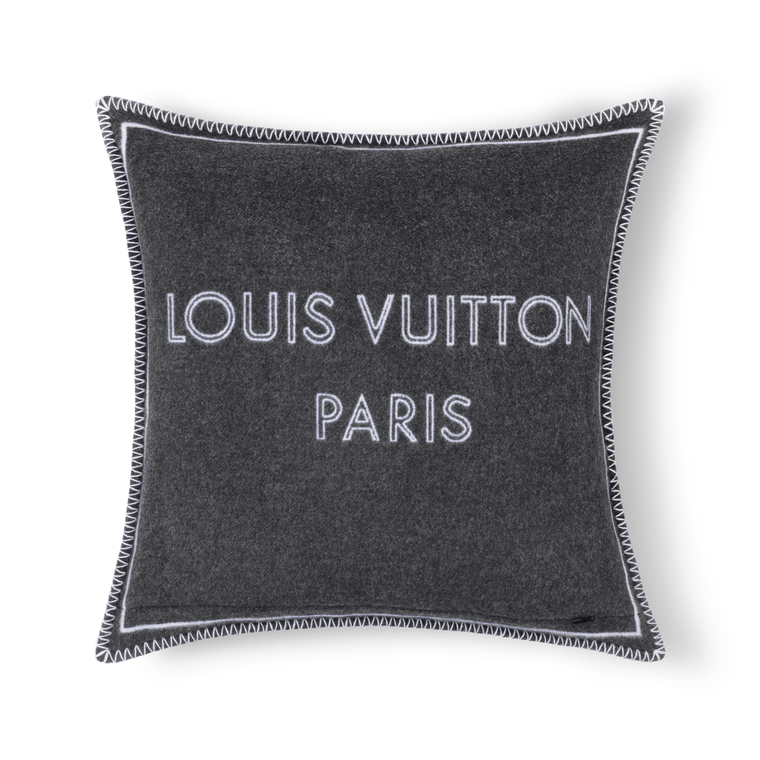 CUSTOM LV MONOGRAM SHADOW THROW PILLOW (GREY)