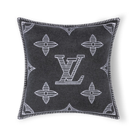 CUSTOM LV MONOGRAM SHADOW THROW PILLOW (GREY)