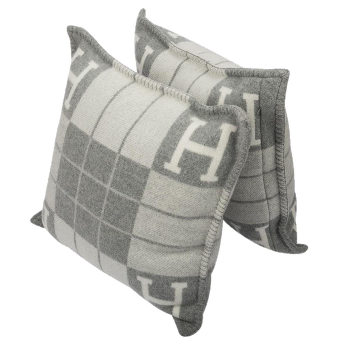 HERMES WOOL STRIPE THROW PILLOW