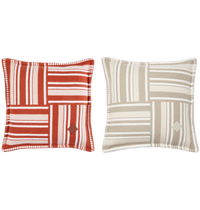 LORO PIANA INTARSIA PLAID WOOL PILLOW