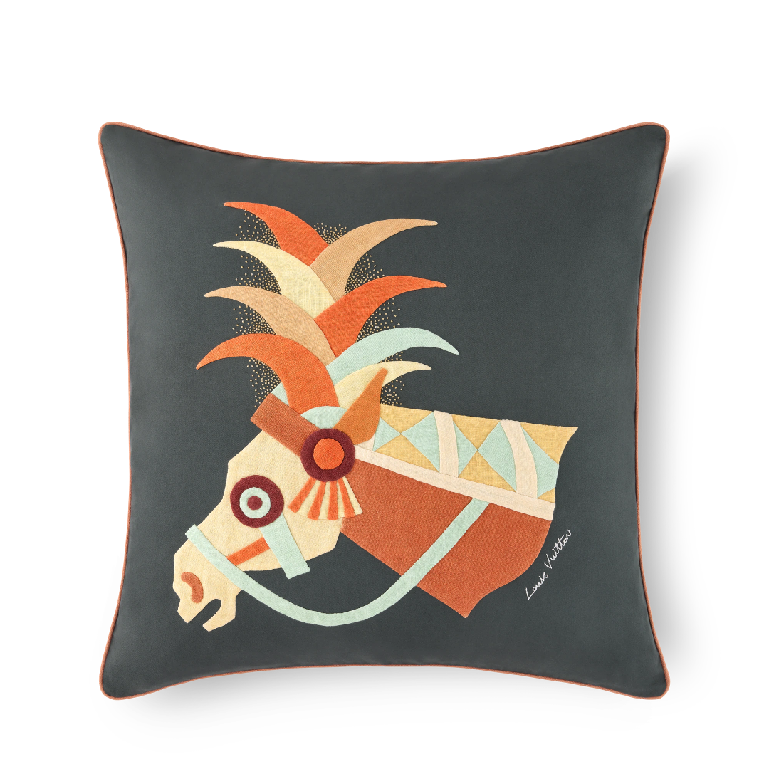 CUSTOM LV ANIMALI HORSE PILLOW