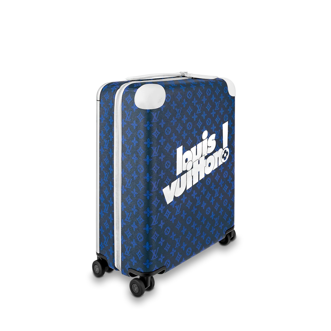 CUSTOM BLUE MONOGRAM 37L HORIZON 55 SUITCASE