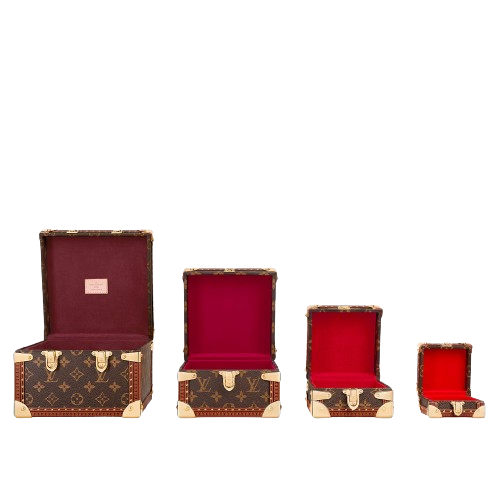 CUSTOM LV PYRAMID MONOGRAM TRUNK SET